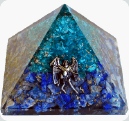 Orgone Aquamarine & Lapis Pyramid